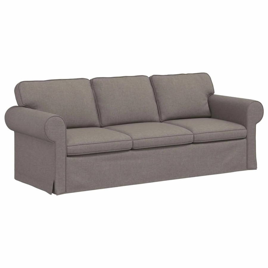 vidaXL Sofa in Taupe mit modernem Design, Stoffbezug und Metallrahmen, B/T/H: 215 x 82 x 80 cm - Bild 2