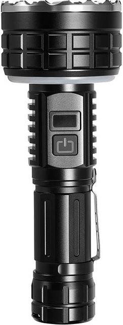 ESMARTER LED-Taschenlampe mit Digitalanzeige, wiederaufladbar, Schwarz - Bild 1