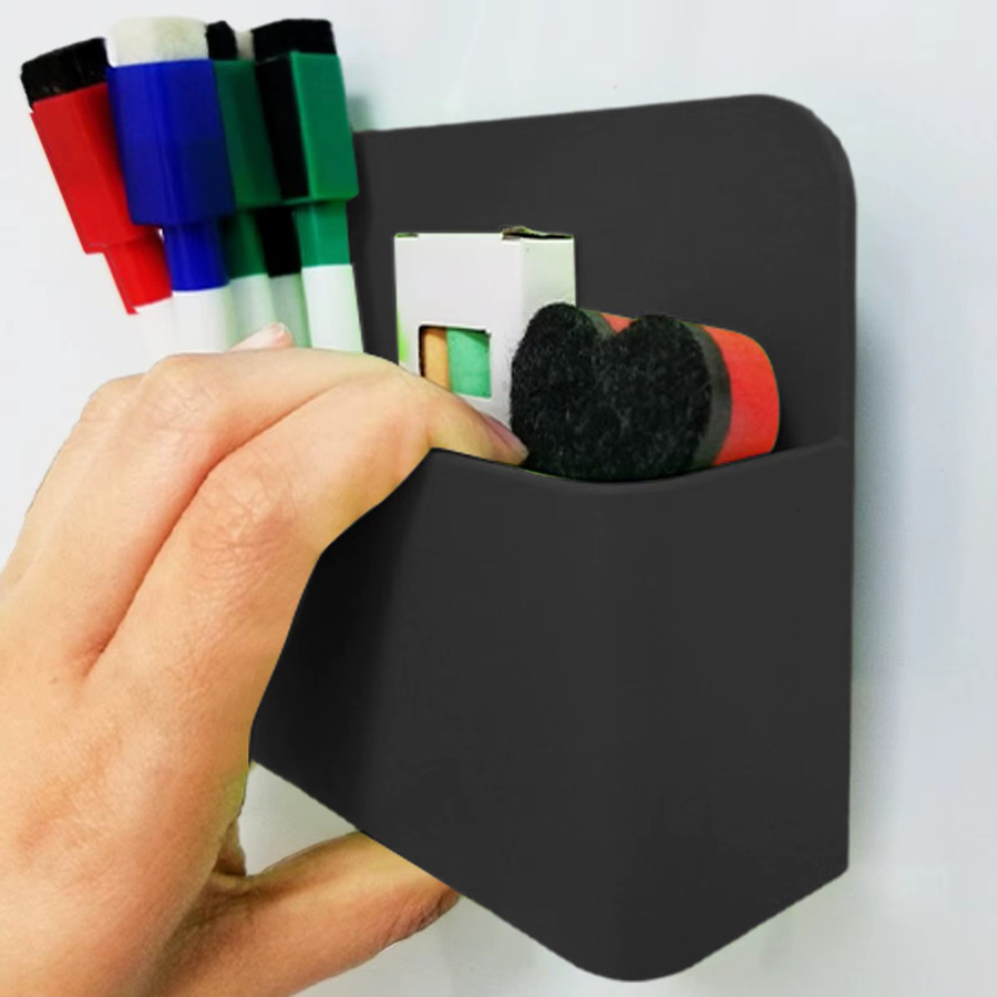 Magnetischer Stifthalter aus Kunststoff in Schwarz für Büro und Zuhause - Bild 4