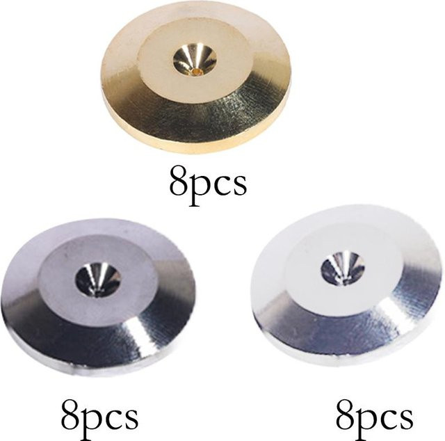 MagiDeal Universal Lautsprecher Spikes Pads Matten zur Isolation für Verstärker und Plattenspieler in Gold oder Schwarz - Bild 1