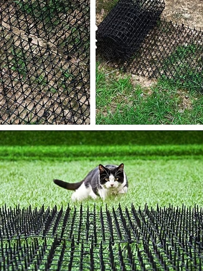 KEMORELA Anti-Katzen-Dornenmatte aus Kunststoff in Schwarz zur Katzenabwehr für Innen- und Außenbereiche sowie Dachgeländer - Bild 7