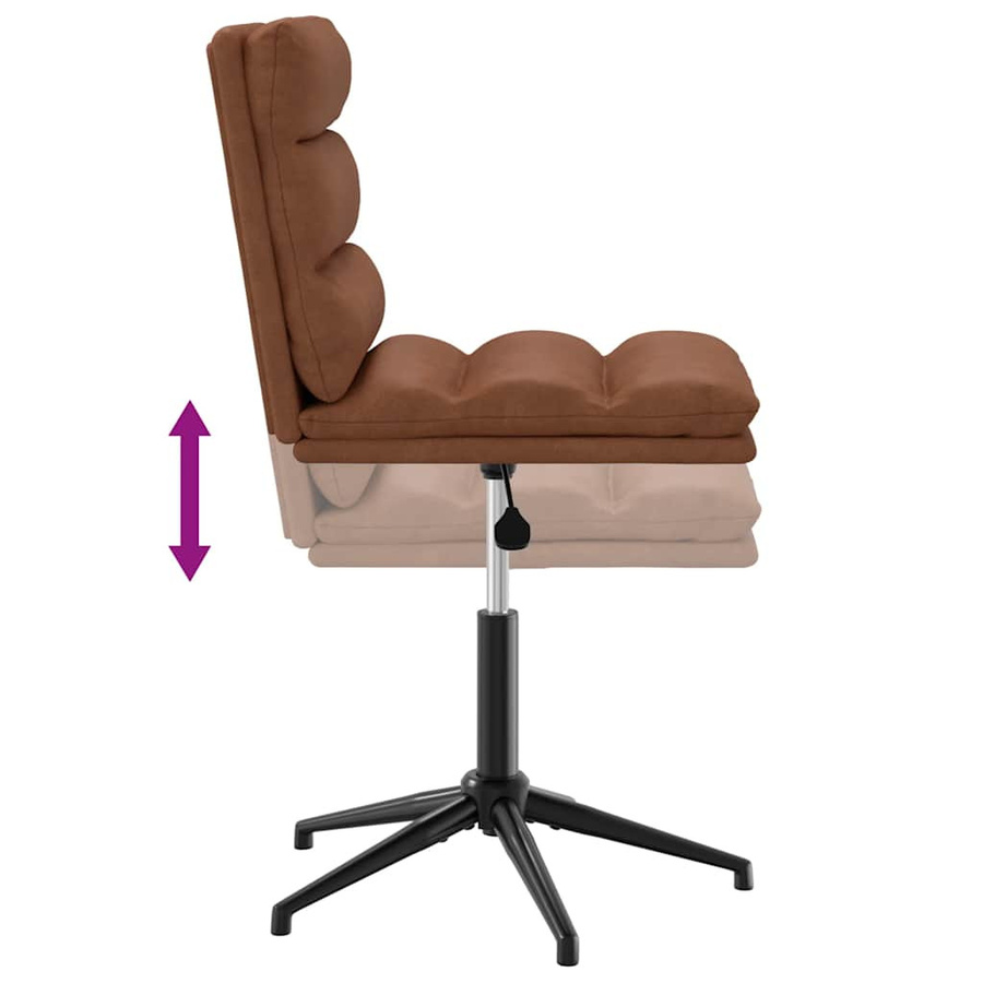 vidaXL Esszimmerstuhl aus Kunstleder und Metall in Braun mit zeitlosem Design B/T/H: 50 x 44 x 74 cm - Bild 2