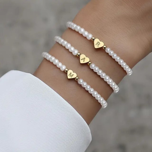 Perlenarmband Damen, A-Z - Bild 1