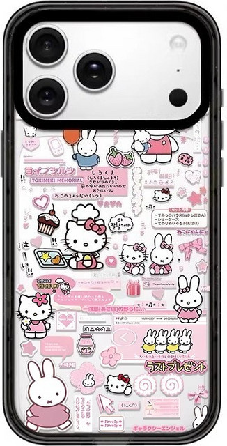 Sanrio Hello Kitty Handyhülle aus Acryl in Multicolour für iPhone 17 Pro Max 16 15 14 Plus 13 mit kreativem Paar-Design und Sturzschutz - Bild 1
