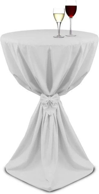 Beautissu Giulia Stehtischhusse Weiß, rund, Durchmesser: 70 cm - Bild 1