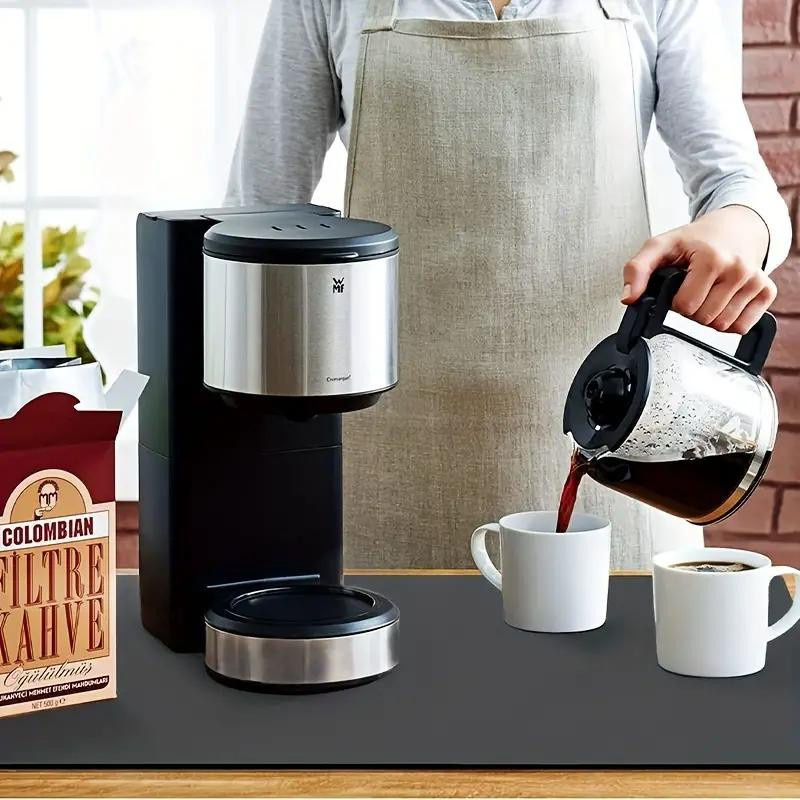 Rutschfeste und saugfähige Abtropfmatte aus Kieselalgenschlamm für Kaffeemaschinen von YC Direct, Schwarz, B x T: 50 x 40 cm - Bild 3