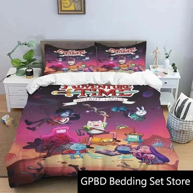 Adventure Time Bettwäsche Set Lodestar mit Bettbezug und Kissenbezug, Mehrfarbig, B/H: 135 x 200 cm - Bild 1