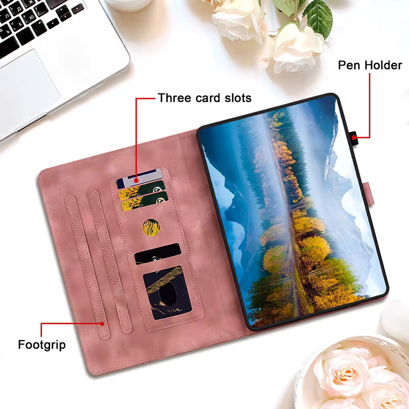 Huawei Tablet Lederhülle für MatePad SE, MatePad 11,5, MatePad Mini und Honor Pad X7 X8 X9 in Rot - Bild 4