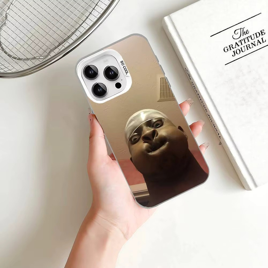 Stoßfeste Handyhülle Hässlicher Mann für Apple iPhone 11 bis 17 Pro Max Plus in Silber - Bild 6