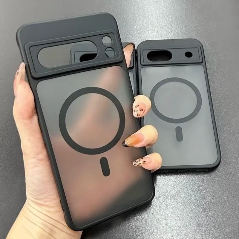 Magnetische Handyhülle für Google Pixel 10 11 Pro XL 6 7 8 9 Pro XL in Transparent und Schwarz mit MagSafe Kompatibilität und mattem Finish - Bild 5