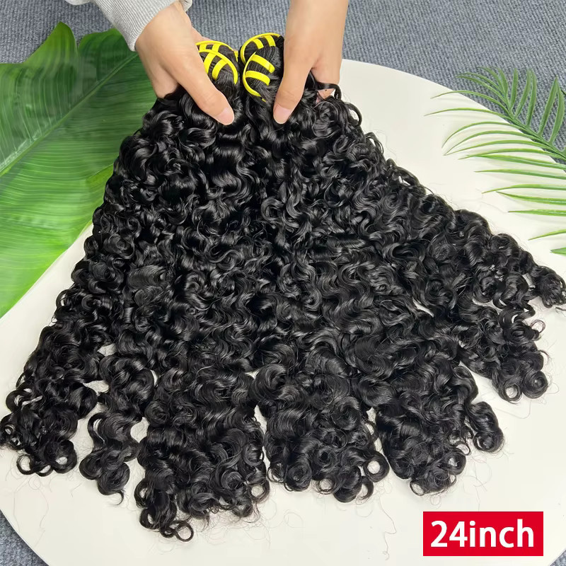 GDYLuxury Haarbündel, Lockig, 100% Unbehandeltes Echthaar, Unisex - Bild 2