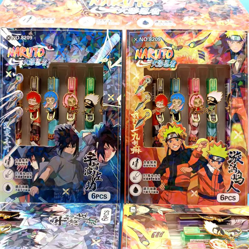 Bandai Naruto Stiftetui-Set mit Metall-Patch und Klick-Kugelschreiber in Multicolour - Bild 2