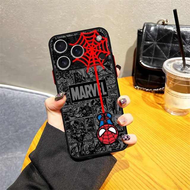 Marvel Spiderman Handyhülle für iPhone Modelle in Schwarz - Bild 1