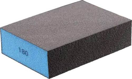 PFERD Wasserfester Schleifschwamm Blau, Körnung A180, 5er Pack, B/T/H: 6,9 x 9,8 x 2,6 cm - Bild 1