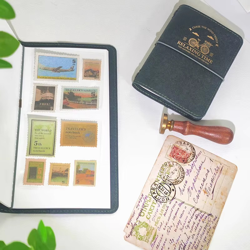 POTENTATE Aquarellpapier Skizzenbuch aus 100 % Baumwollzellstoff mit austauschbarem Kern, 200 g, tragbares Retro-Reise-Malbuch für Kunstbedarf - Bild 4