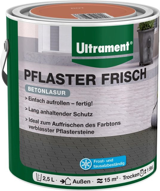 Ultrament Betonlasur Pflaster in Rot 2,5 l - Bild 1