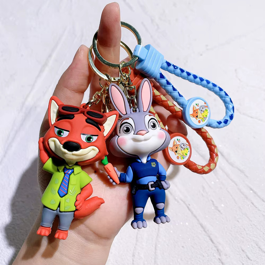 Disney Schlüsselanhänger-Set, Judy & Nick Wilde, PVC, Bunt, Unisex - Bild 3