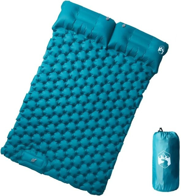 vidaXL Doppel-Isomatte mit Kissen selbstaufblasend Blau 4007101 - Bild 1