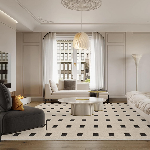 VIKAMA Waschbarer Teppich im französischen Design für Wohnzimmer, Schlafzimmer und Arbeitszimmer - Bild 1