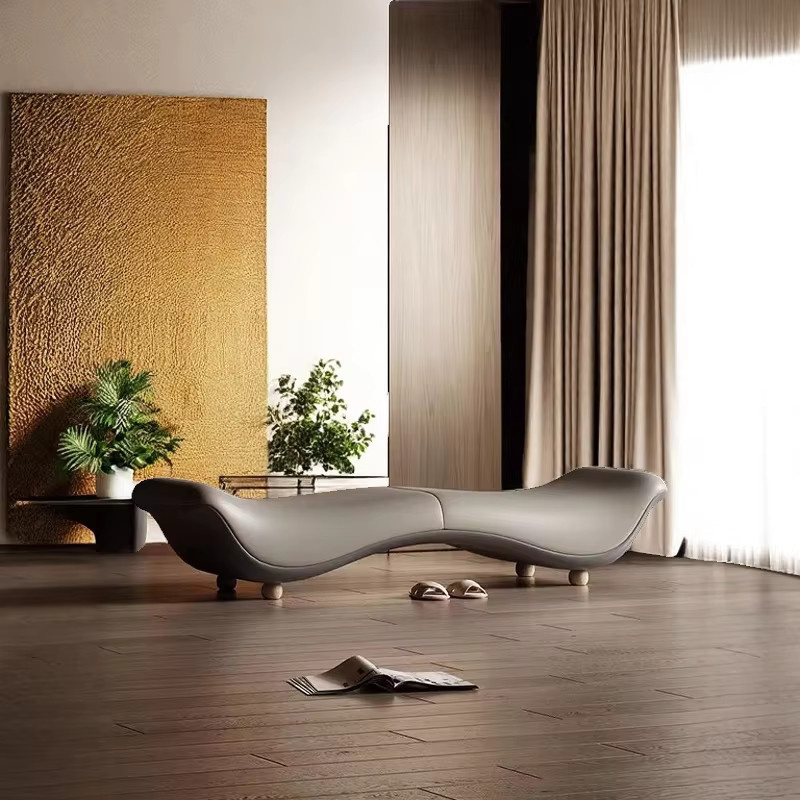 MDNG Minimalistisches Polster-Sofa in Grau als moderne Bank für Wohnzimmer und Schlafzimmer - Bild 2