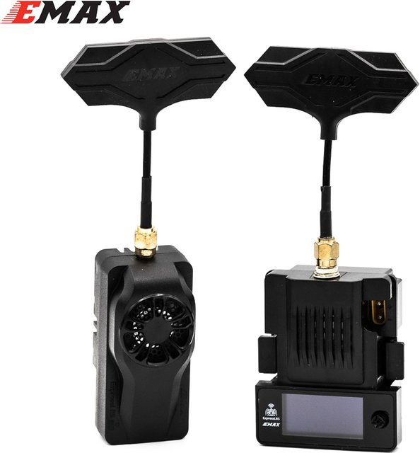 Emax Aeris Link ExpressLRS Micro TX Modul 2,4 GHz 915 MHz in Schwarz mit OLED-Bildschirm und Lüfter für RC Flugzeuge, FPV und Drohnen - Bild 1