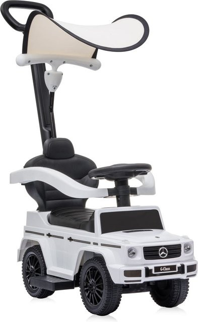 Lorelli Mercedes Benz G350D Rutschauto mit Sonnendach, Schiebestange und Musik, weiß - Bild 1