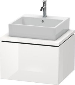Duravit Waschtischunterschrank L-Cube in Weiß Hochglanz für Konsole mit 1 Auszug, B: 62 cm, T: 54,7 cm, H: 40 cm - Bild 1