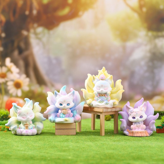 Potdemiel Nine-Tailed Fox Series Blind Box, Mini Model Toys, Fantasy - Bild 1