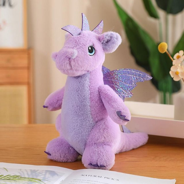Yiran Health & Beauty Dinosaurier-Stofftier, Grün Lila Blau, 22cm - Bild 1