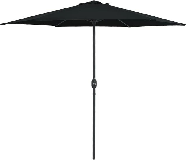 furnicato Sonnenschirm mit Aluminium-Mast und Polyester-Bespannung in Schwarz, B: 270 cm, T: 246 cm - Bild 1