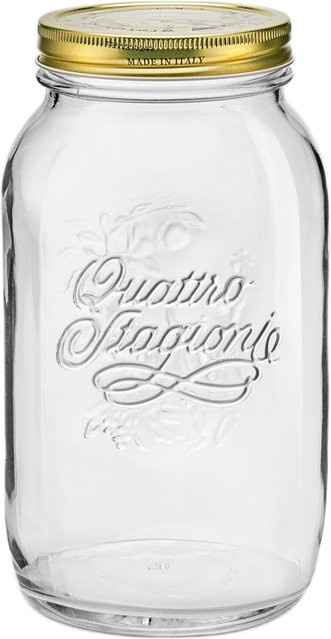 Bormioli Rocco Vorratsglas Quattro Stagioni mit Schraubverschluss, transparent, 6er Pack, 1,5 l - Bild 1