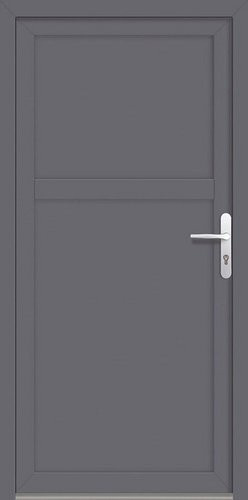 Meeth Nebeneingangstür ProM 07 in Titanfarben Grau, Aluminium und Kunststoff, nach innen öffnend, B: 98,0 cm, H: 200,0 cm, T: 6,0 cm - Bild 1