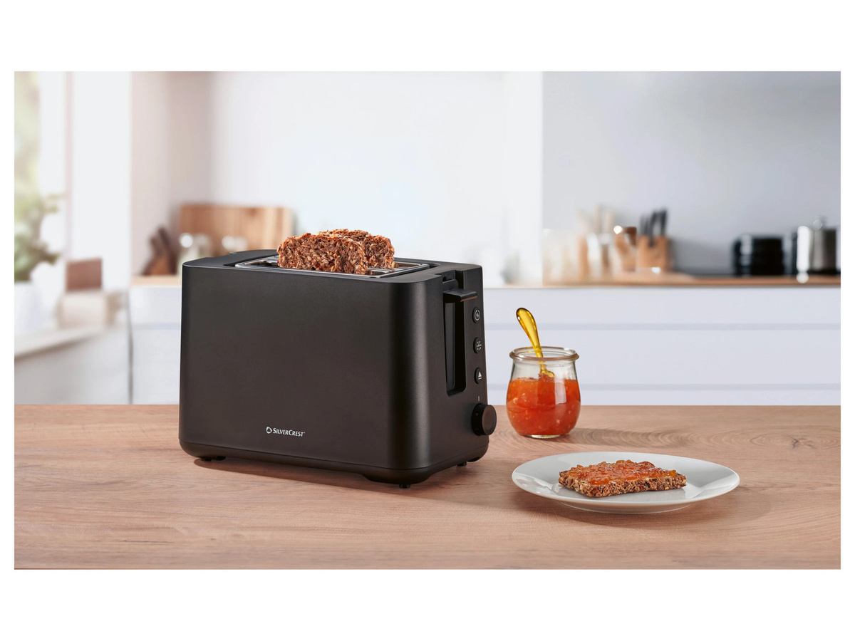 SILVERCREST Toaster STK 870 D2 aus Kunststoff und Edelstahl in Schwarz mit Timer - Bild 2