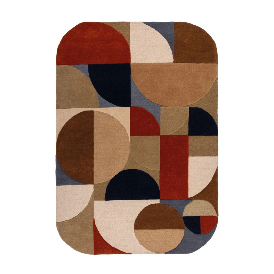 Flair Rugs Wollteppich Mia Arch in Terracotta und Multicolour mit High-Low-Effekt, B: 120 cm, L: 170 cm - Bild 2