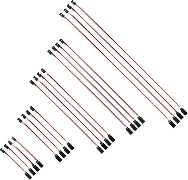 10 Stück 3-poliges Servo-Verlängerungskabel mit Buchse auf Stecker für RC-Modelle - Bild 1