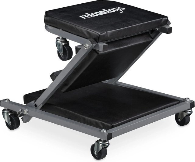 Relaxdays Montagerollbrett aus Stahl in Schwarz und Grau, 2 in 1 drehbar und belastbar, B/T/H: 91 x 41 x 12 cm - Bild 1
