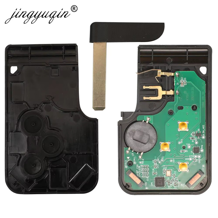 Jingyuqin 433 MHz ID46 PCF7943 Schlüsselkarte für Renault Megane 2 Scenic 2 Clio 2 Auto Smart Keyless Go in Schwarz - Bild 3
