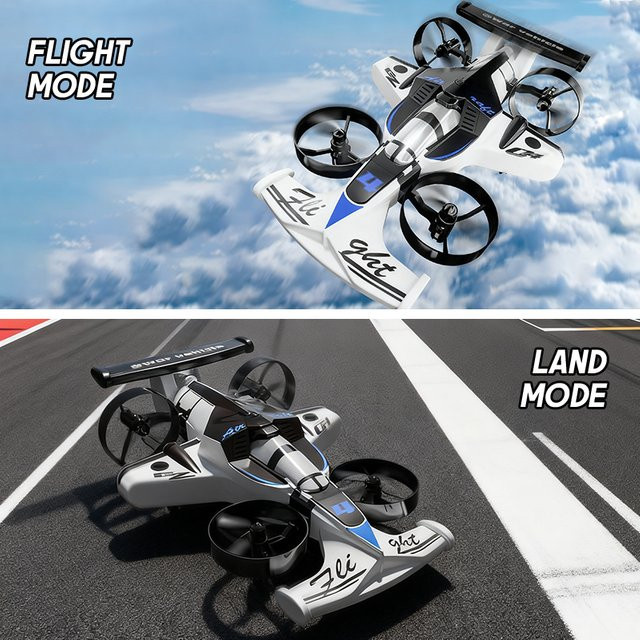 CONUSEA CZ04 Land-Air Dual-Use Quadrocopter Drifting Toy Car, 2 in 1 RC Drone Modell, Fernbedienung, Flugzeug - Bild 1