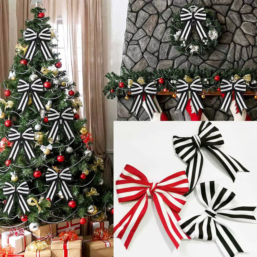 3M Ripsband als doppelseitiges Nähband in Schwarz, Weiß, Rot und Marineblau für Party und Weihnachten - Bild 2