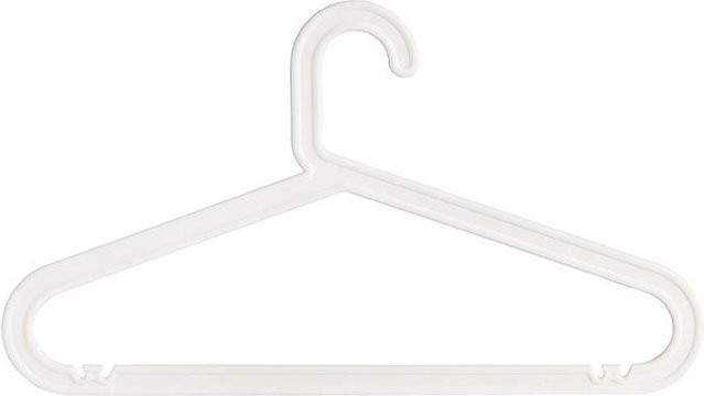 YTO Home 1 Rutschfeste Kleiderbügel aus Kunststoff in Weiß, 10 Stück - Bild 1