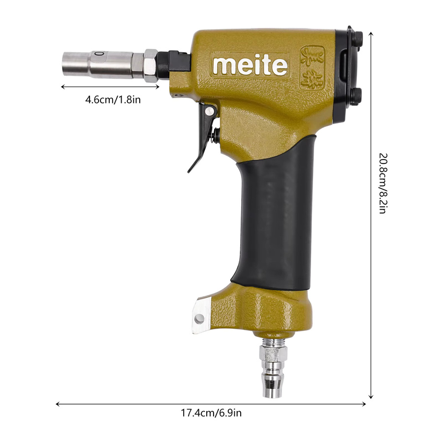 Bymaocar Tragbare pneumatische Nagelpistole aus Aluminiumlegierung in Gold für Holzarbeiten - Bild 4
