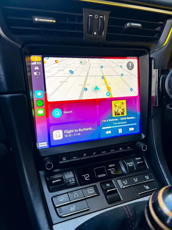 CHSTEK Android 14 Autoradio mit Carplay, GPS, WIFI, 4G und Bluetooth für Porsche Cayman 981, 918, 911, Boxster 718, 982, 997, 991.1, 992.1 in Schwarz - Bild 4
