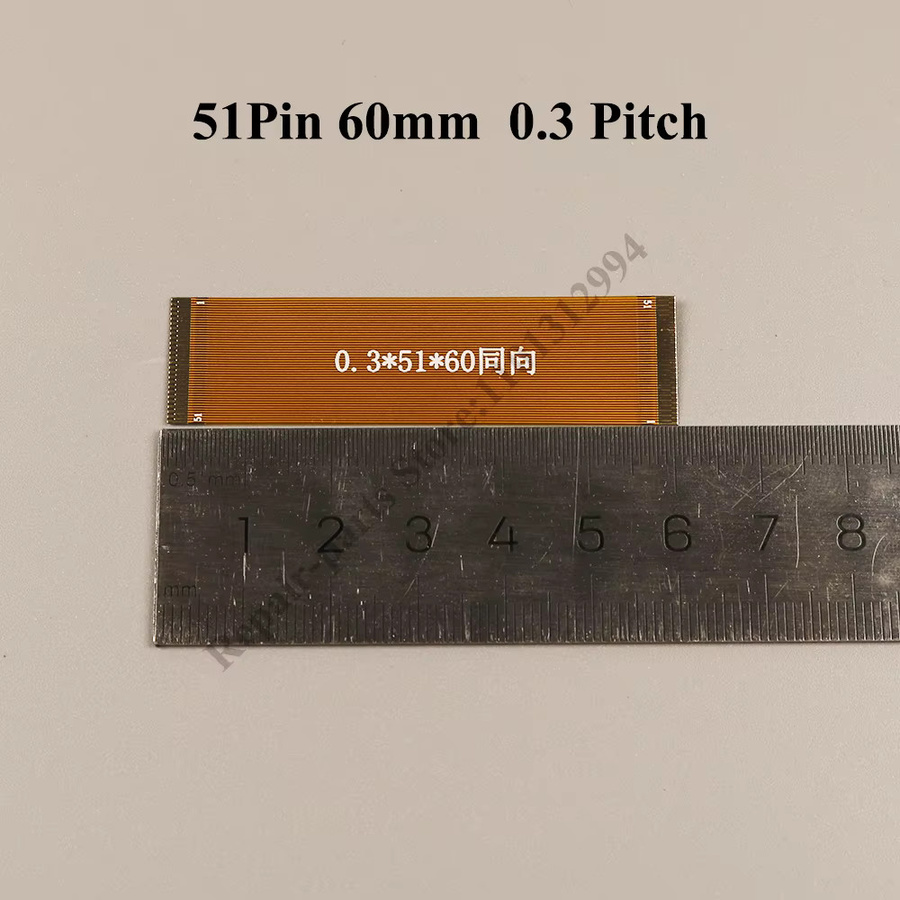 JCD Flexibles Flachkabel FPC-Stecker für Frontsteuerung in Orange, 0,3 mm, verschiedene Pin-Optionen (13, 21, 23, 25, 27, 33, 39, 45, 51 Pin) - Bild 2