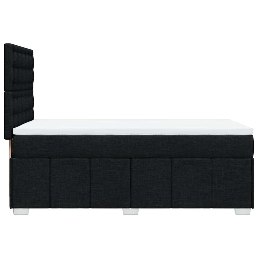 vidaXL Boxspringbett mit Matratze und USB-Ladeport in Schwarz, B/T/H: 80 x 200 x 140,5 cm - Bild 2