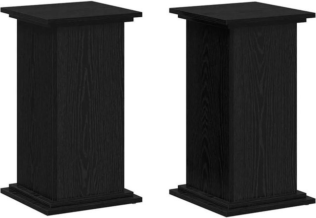 vidaXL Pflanzenständer in Schwarz mit Eichen-Optik aus Holzwerkstoff, B/T/H: 33 x 33 x 60 cm - Bild 1