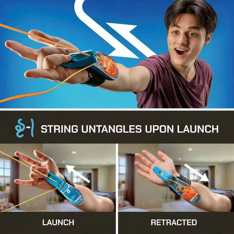 Laracna Zipstring Rope Launcher, Elektrische Schleuder, automatisch einziehbar, leuchtet im Dunkeln - Bild 2
