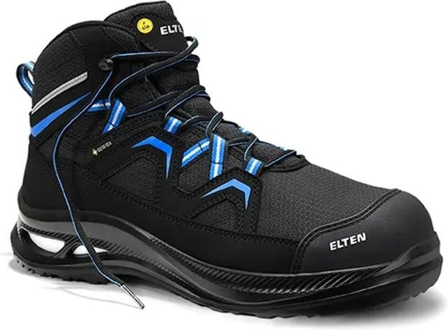 Elten Sicherheitsstiefel Fry Xxg Pro GTX in Black-Blue, Größe 40, S3 ESD mit Gore-Tex und Mikrofaser - Bild 1