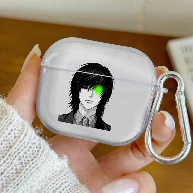 Transparente Silikon TPU Schutzhülle im Japan Anime Mikami Teru Design für AirPods 4, Pro, 1, 2 und 3 - Bild 1