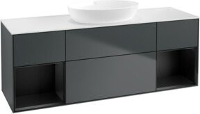 V&B Waschtischunterschrank Finion in Grau lackiert, Breite: 160 cm, Tiefe: 50,1 cm, Höhe: 50,1 cm - Bild 1