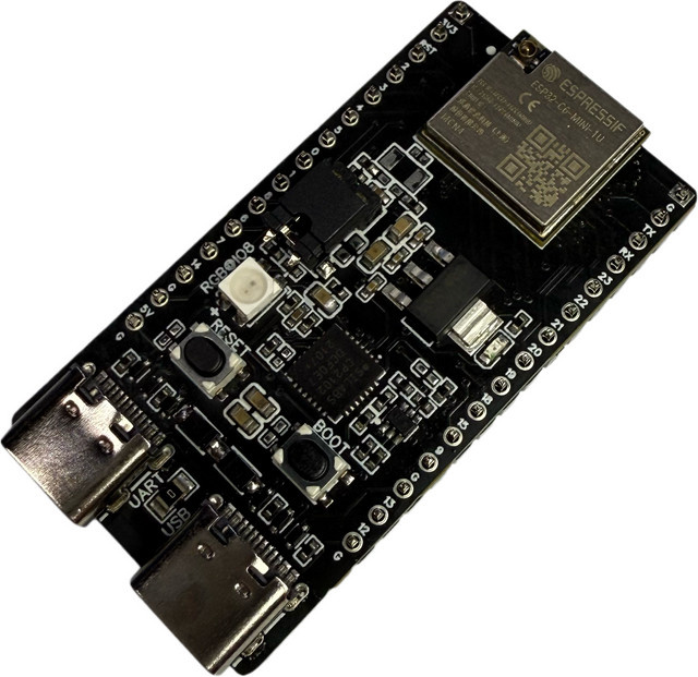 Espressif Systems ESP32-C6-DevKitM-1U Entwicklungsboard der ESP32-C6-Serie in Schwarz mit 4 MB Speicher - Bild 1